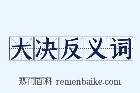 大决反义词是什么意思的图片